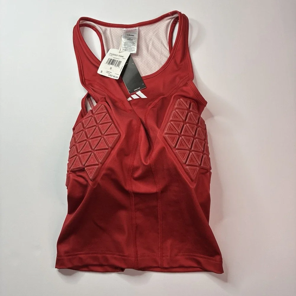 Adidas Aeroready Padded Basketball Compression Top Red Men's Size S Small IQ0881